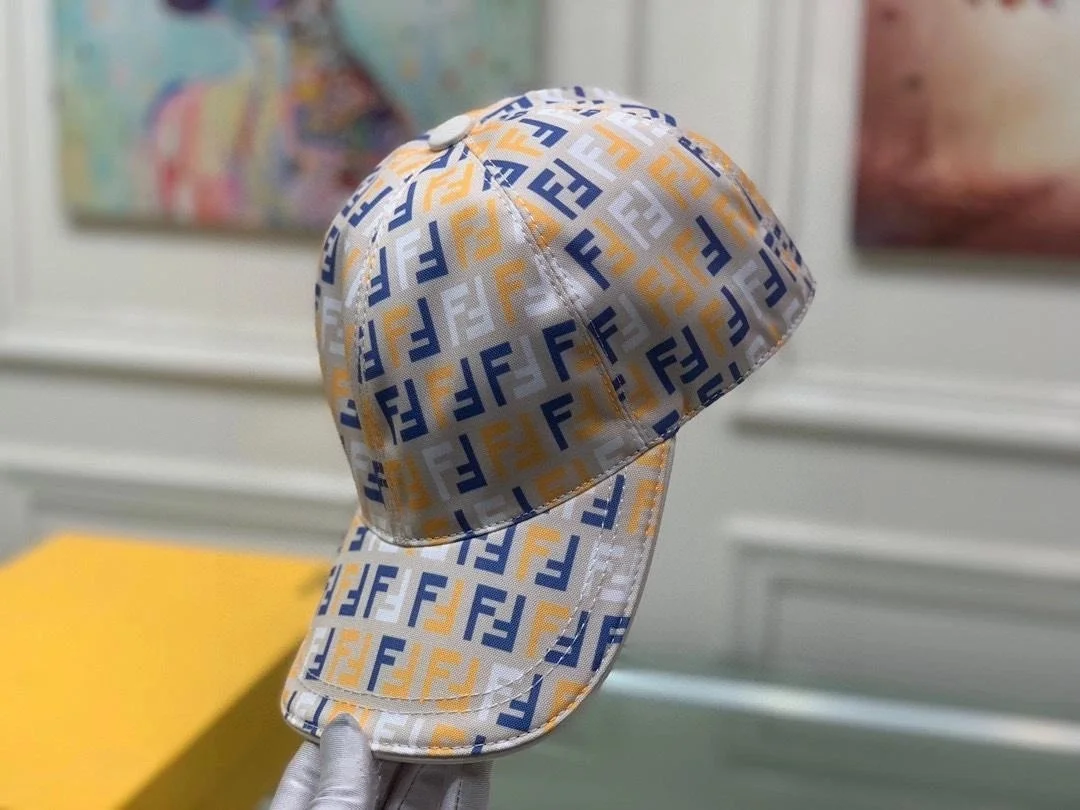 펜디 FF 풀 자카드 그레이 베이스볼 캡