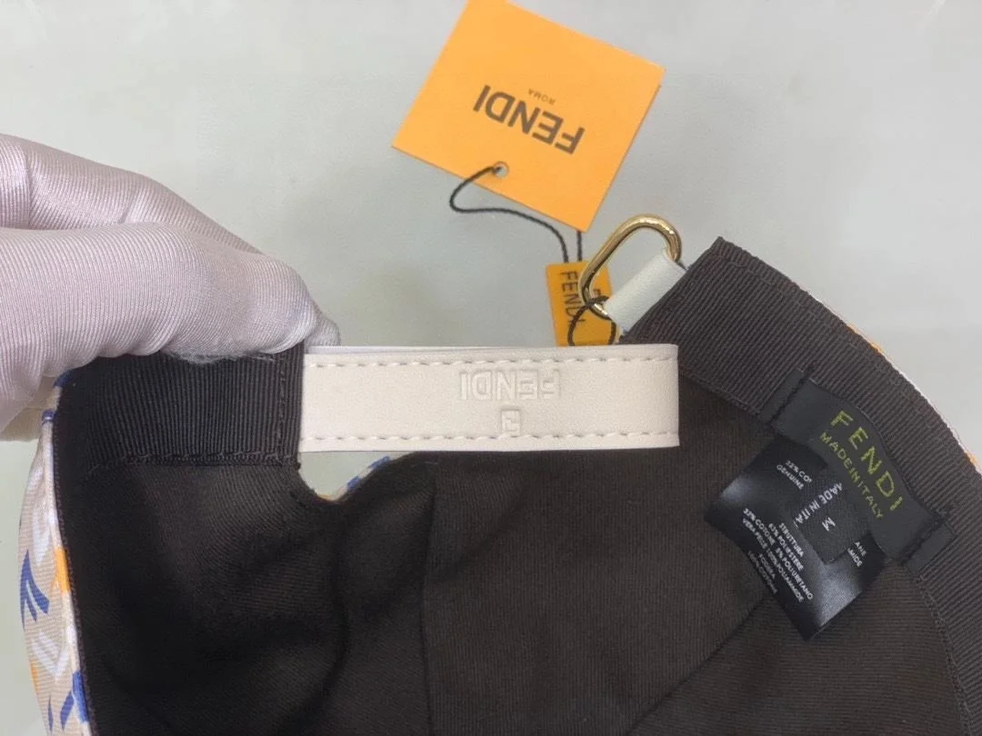 펜디 FF 풀 자카드 그레이 베이스볼 캡