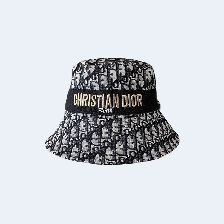 디올 오블리크 블랙 스몰 브림 버킷 햇