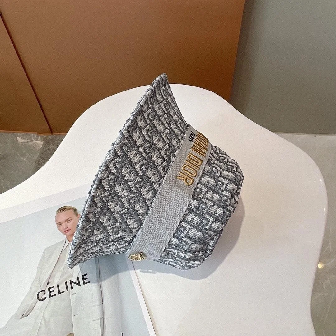 디올 오블리크 그레이 스몰 브림 버킷 햇