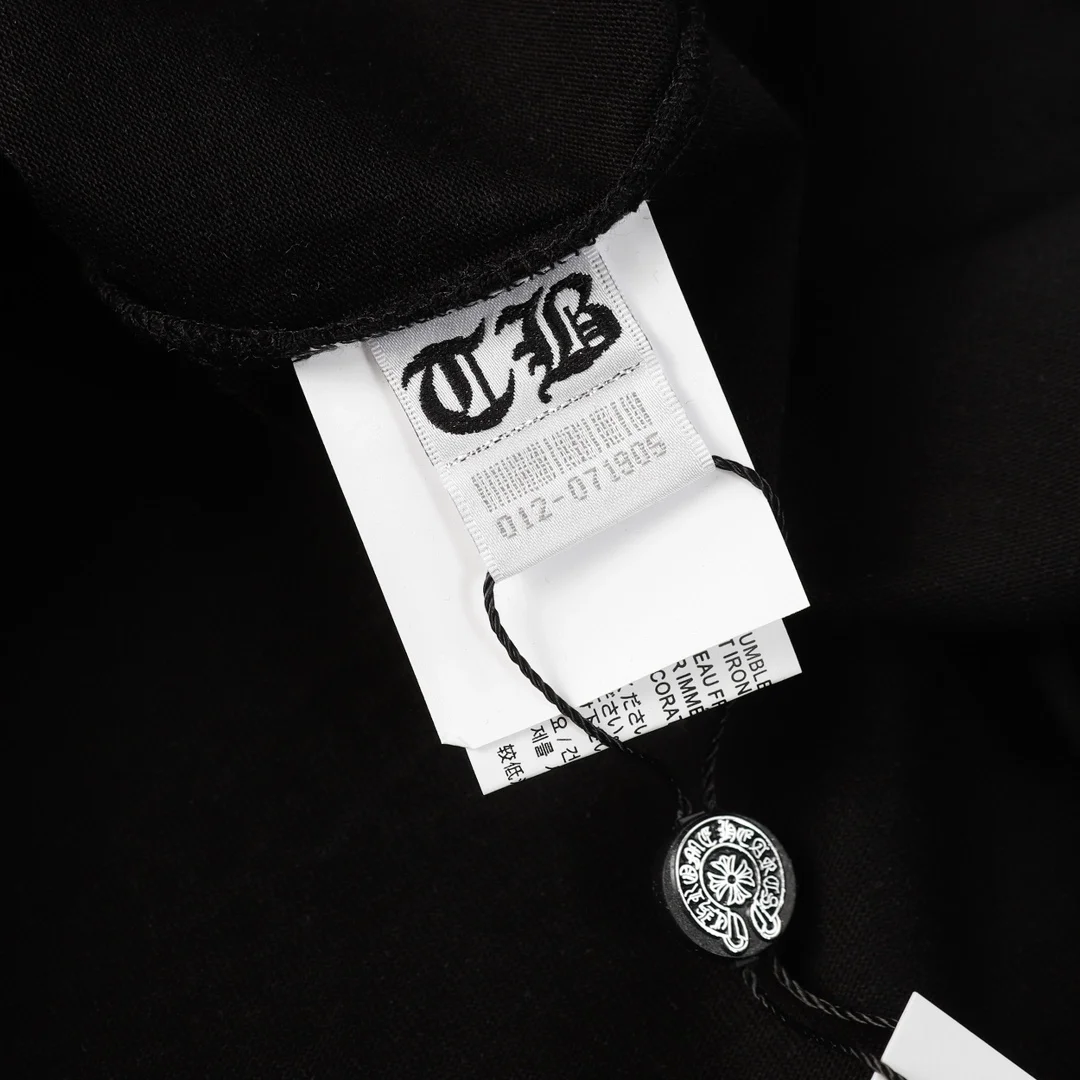 크롬하츠 크로스 프린트 티셔츠 블랙