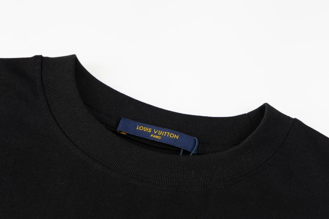 루이비통 클라우드 자카드 티셔츠 블랙