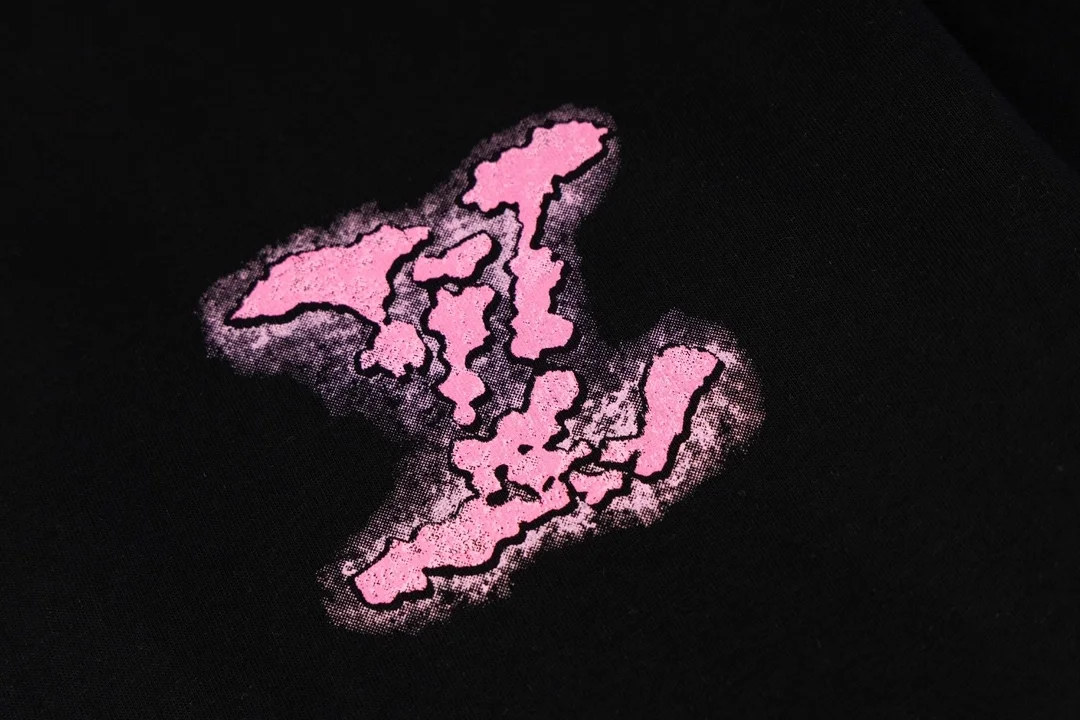 루이비통 클라우드 자카드 티셔츠 블랙