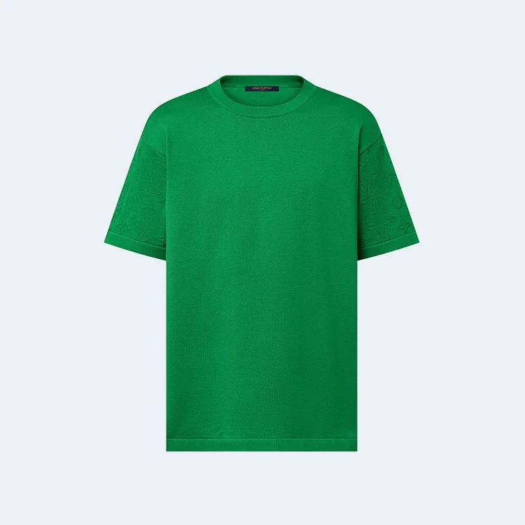 루이비통 숏 슬리브드 시그니처 크루넥 티셔츠 1AFIU1