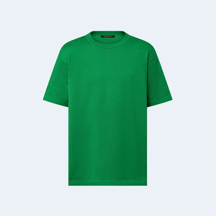 루이비통 숏 슬리브드 시그니처 크루넥 티셔츠 1AFIU1