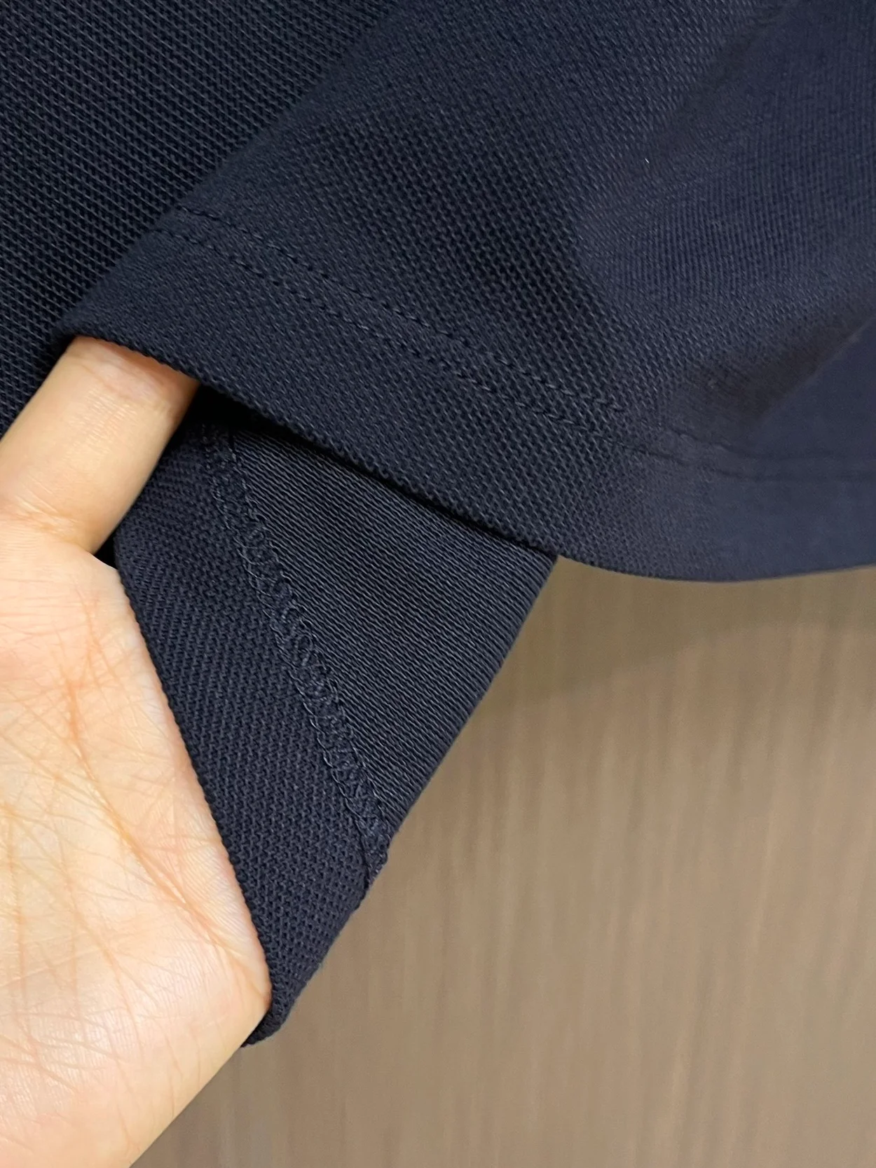 미우미우 코튼 피케 폴로 셔츠 네이비