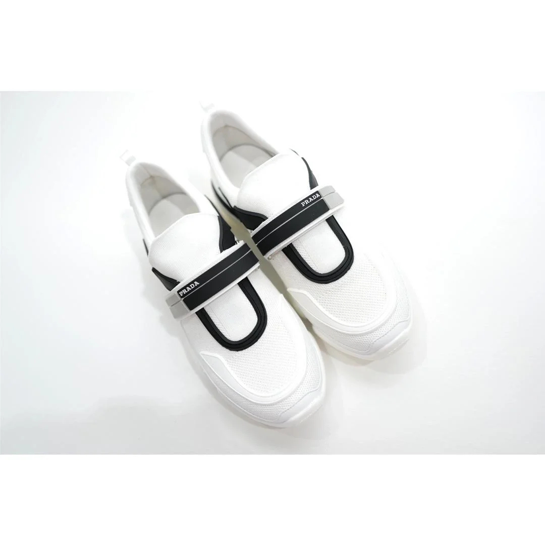 프라다 Diapason 브러시드 슈즈 브라운 그린