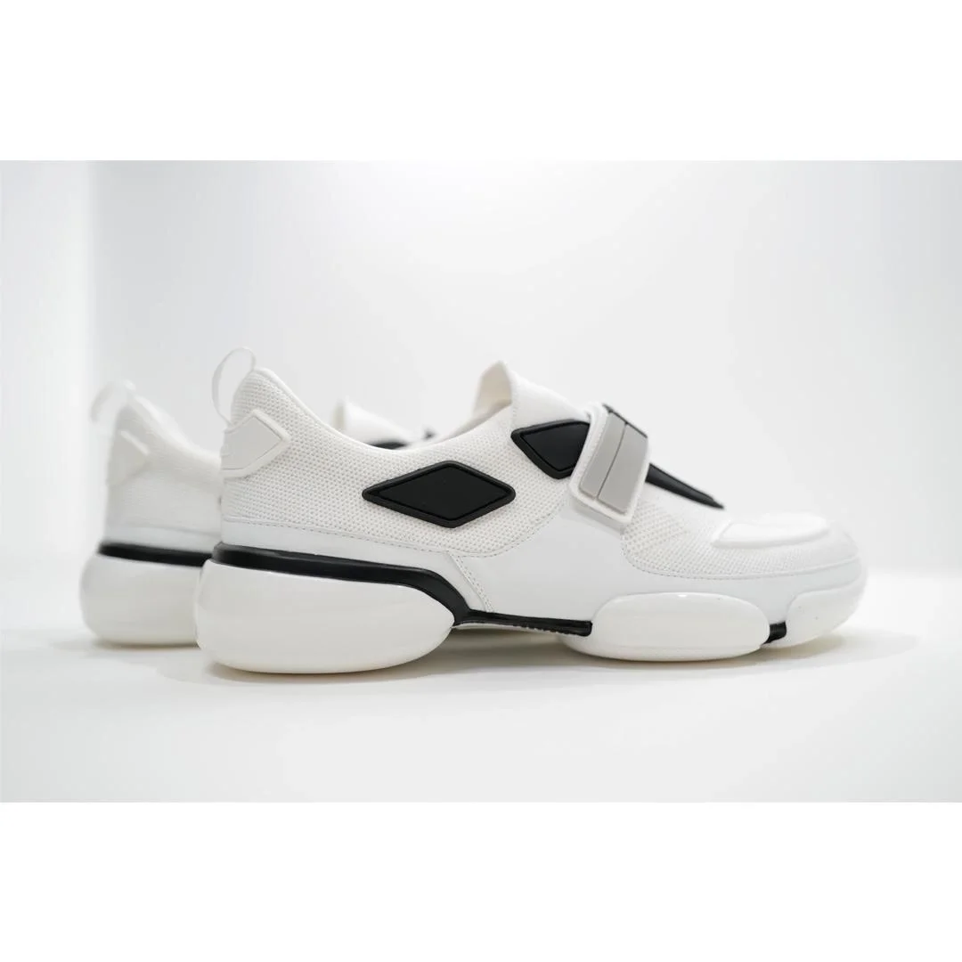 프라다 Diapason 브러시드 슈즈 브라운 그린