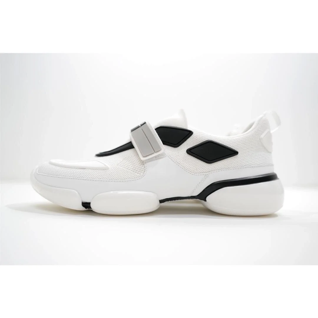 프라다 Diapason 브러시드 슈즈 브라운 그린