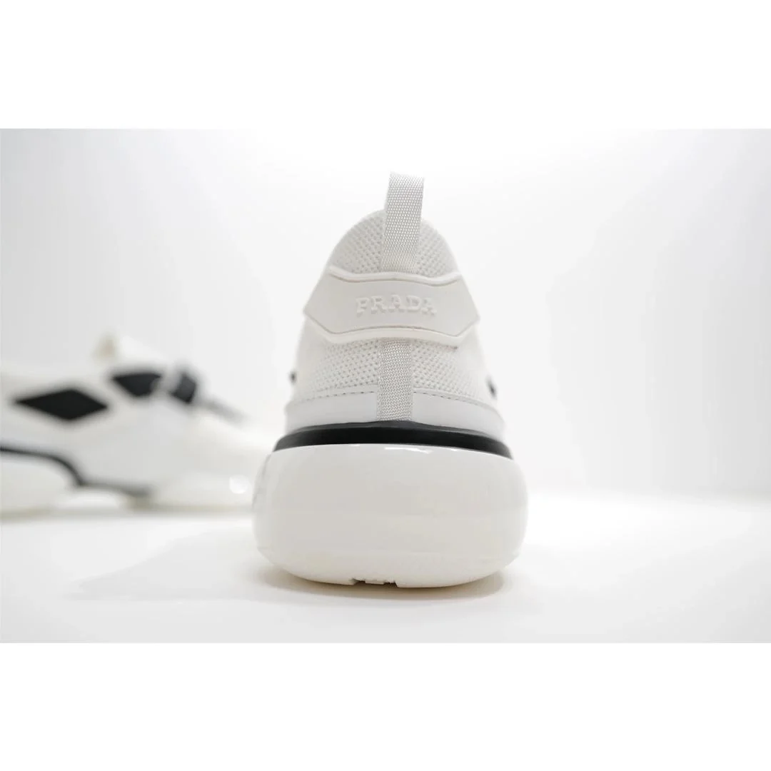 프라다 Diapason 브러시드 슈즈 브라운 그린