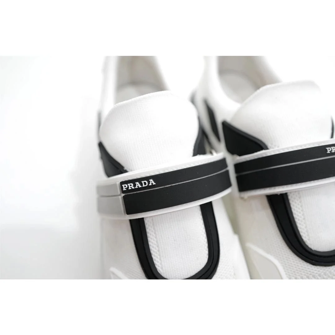 프라다 Diapason 브러시드 슈즈 브라운 그린