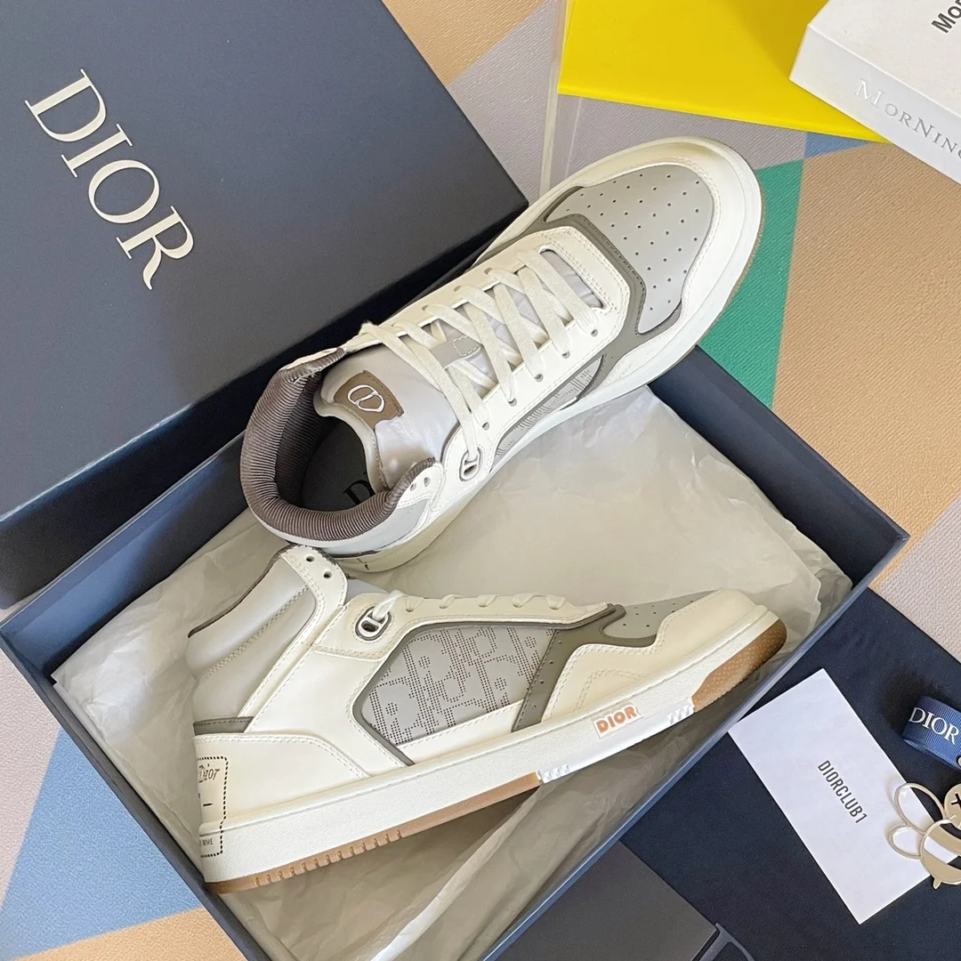 디올 남성 B27 하이탑 스니커즈 크림