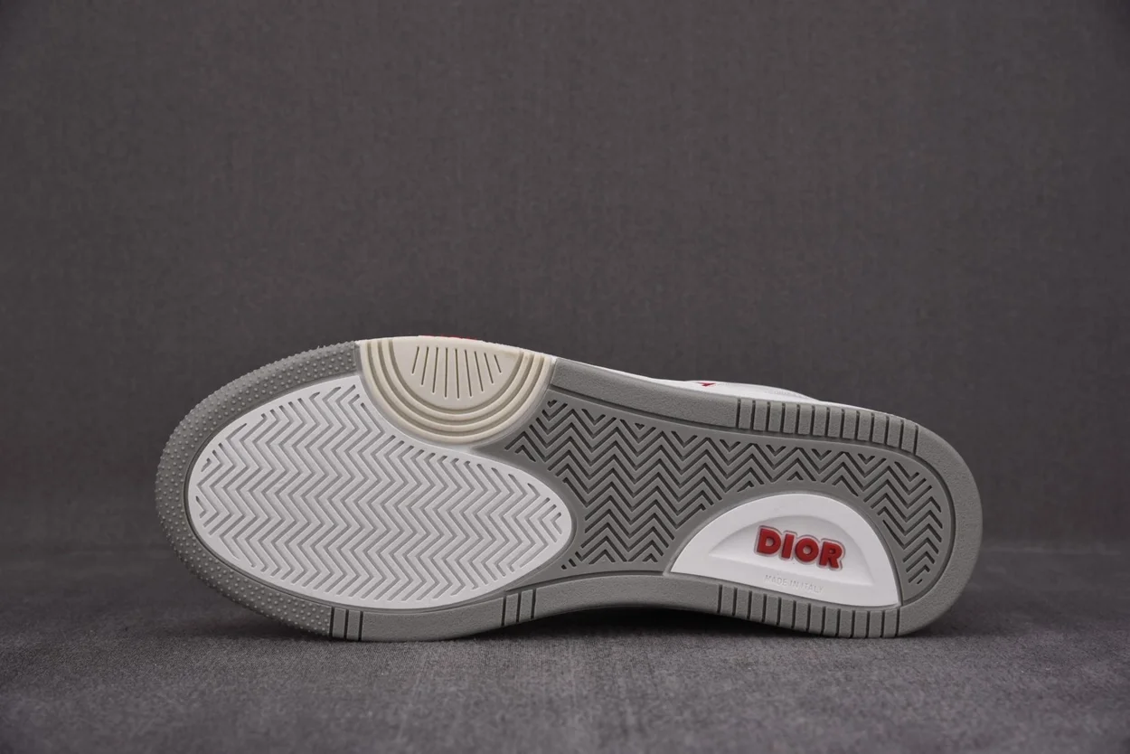 디올 B27 로우탑 스니커즈 화이트 레드