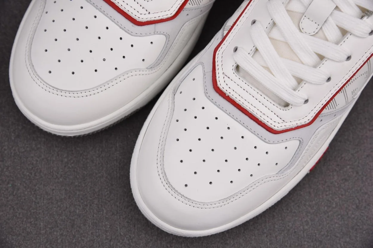 디올 B27 로우탑 스니커즈 화이트 레드