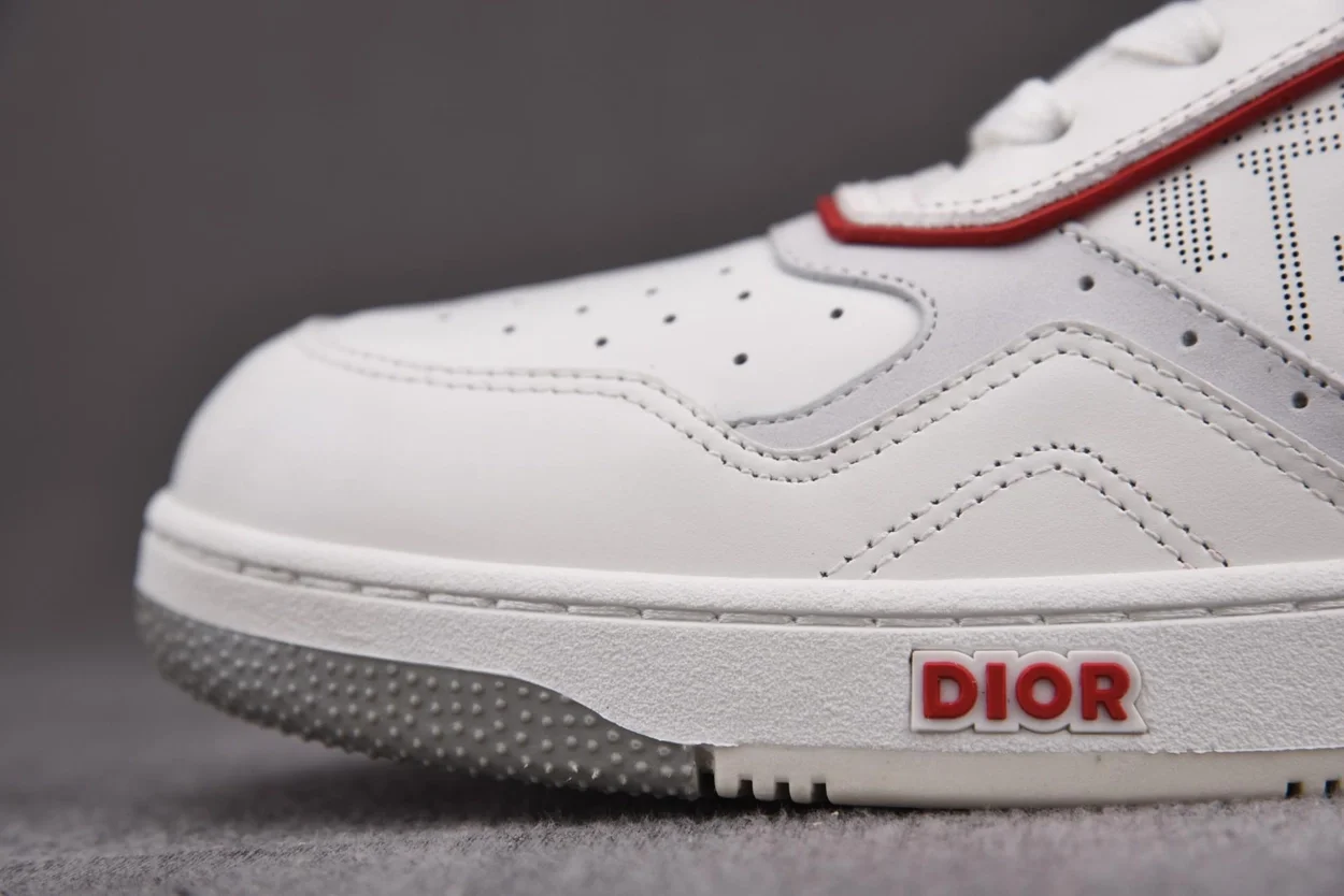 디올 B27 로우탑 스니커즈 화이트 레드