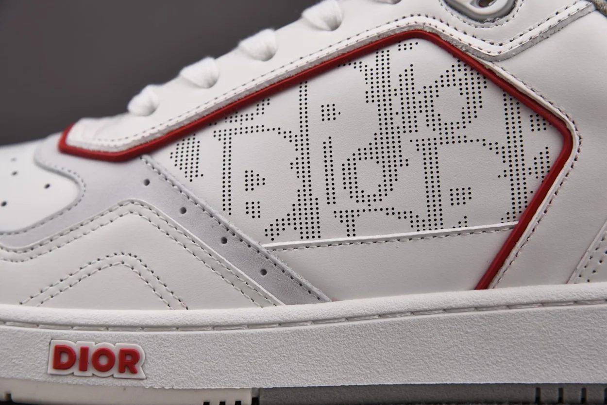 디올 B27 로우탑 스니커즈 화이트 레드