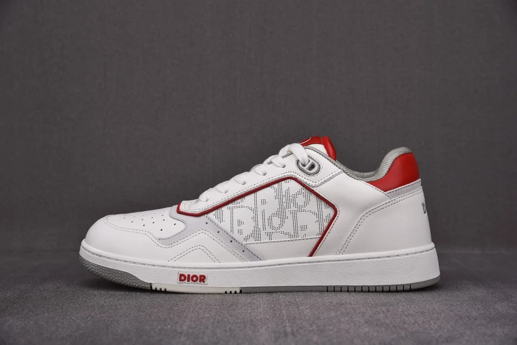 디올 B27 로우탑 스니커즈 화이트 레드
