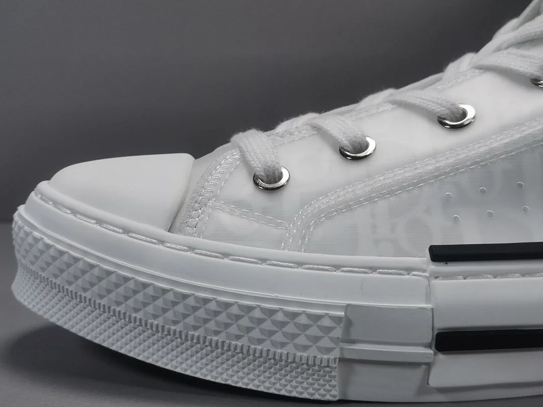 디올 B23 하이 디올 오블리크 캔버스 화이트