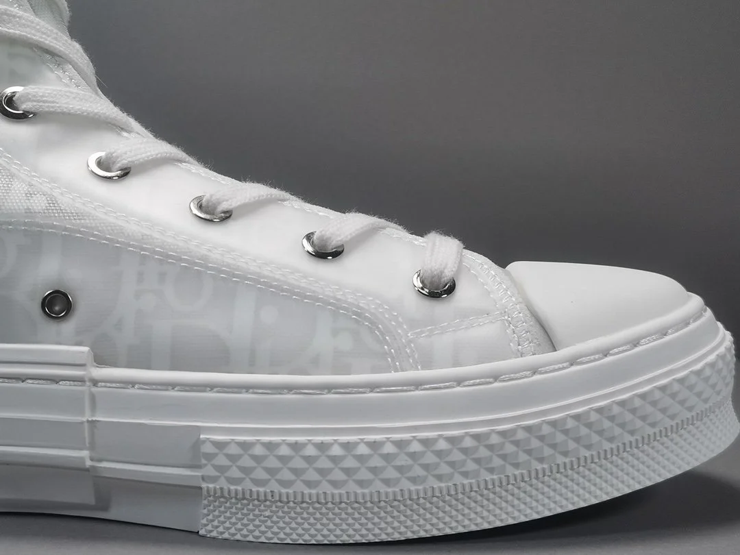 디올 B23 하이 디올 오블리크 캔버스 화이트