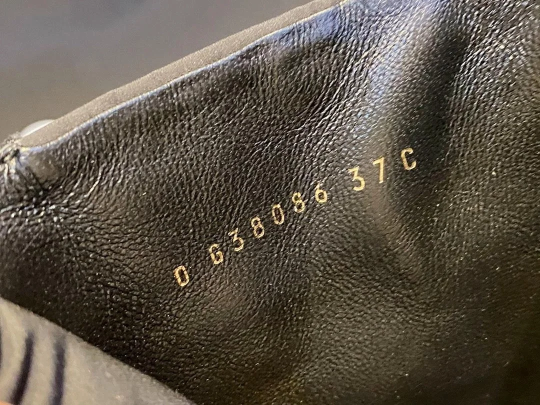 샤넬 레이스업 나일론 스웨이드 페이턴트 카프스킨 부츠