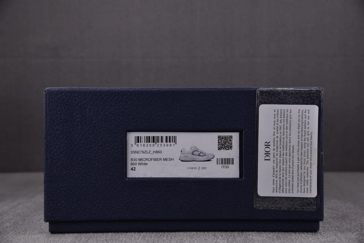 디올 B30 스니커즈 화이트 메시 & 테크니컬 패브릭