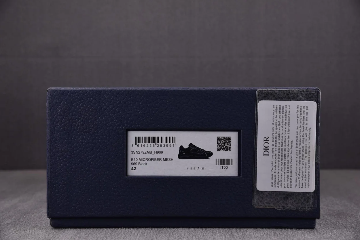 디올 B30 스니커즈 블랙 메시 & 테크니컬 패브릭