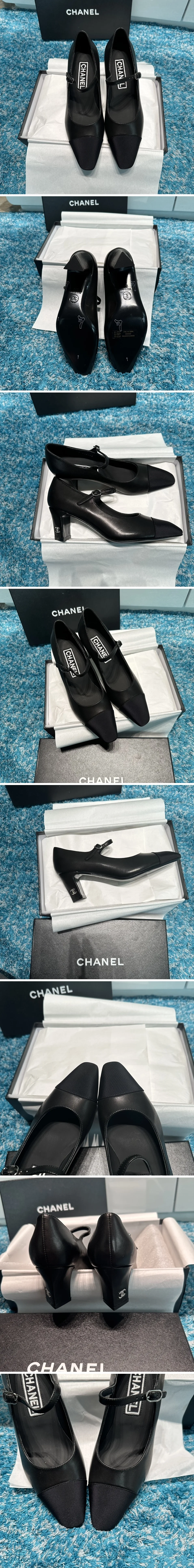 샤넬 투톤 슬링백 펌프스 6.5cm