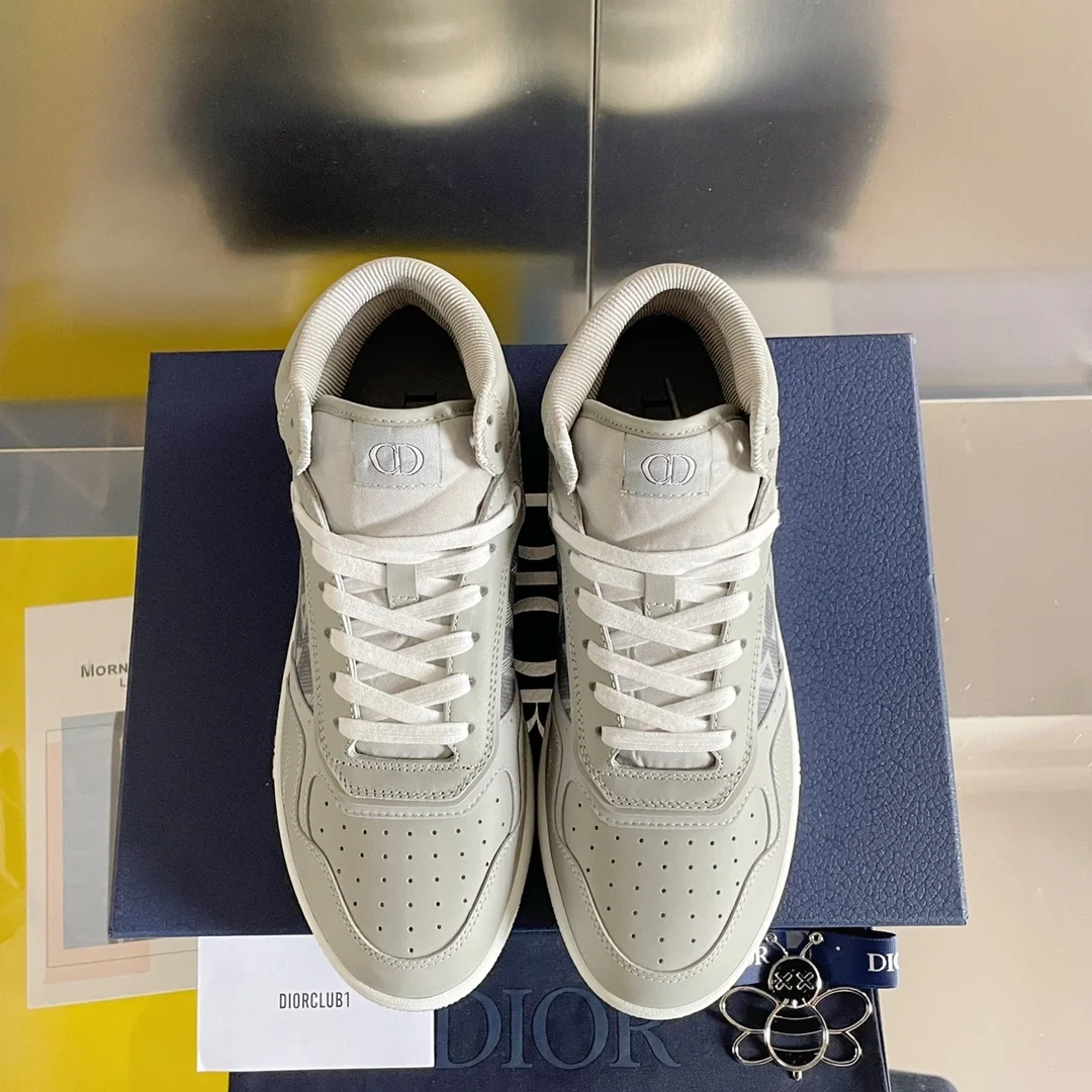디올 B27 하이탑 스니커즈 그레이 스무스