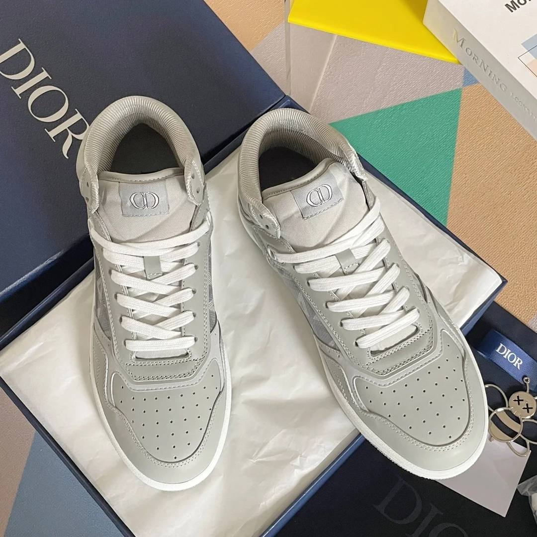 디올 B27 하이탑 스니커즈 그레이 스무스