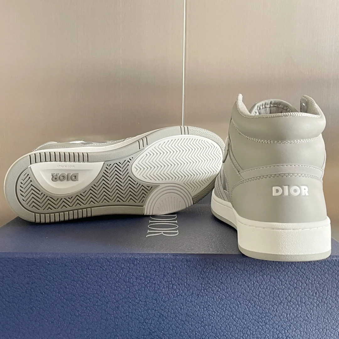 디올 B27 하이탑 스니커즈 그레이 스무스