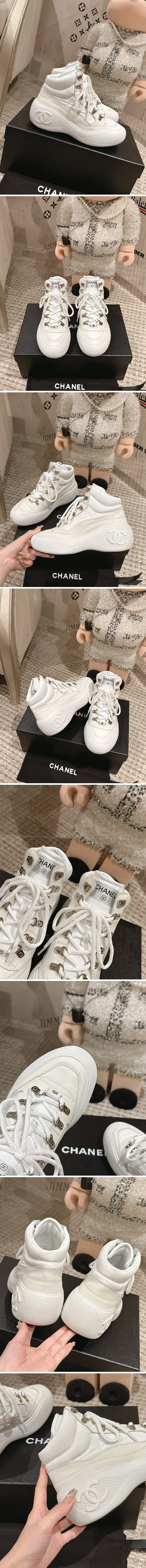샤넬 23K 레이스업 하이탑 스니커즈