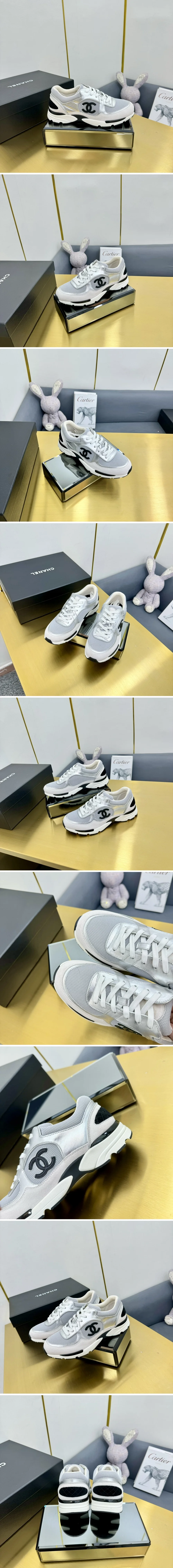 샤넬 메쉬 스웨이드 화이트