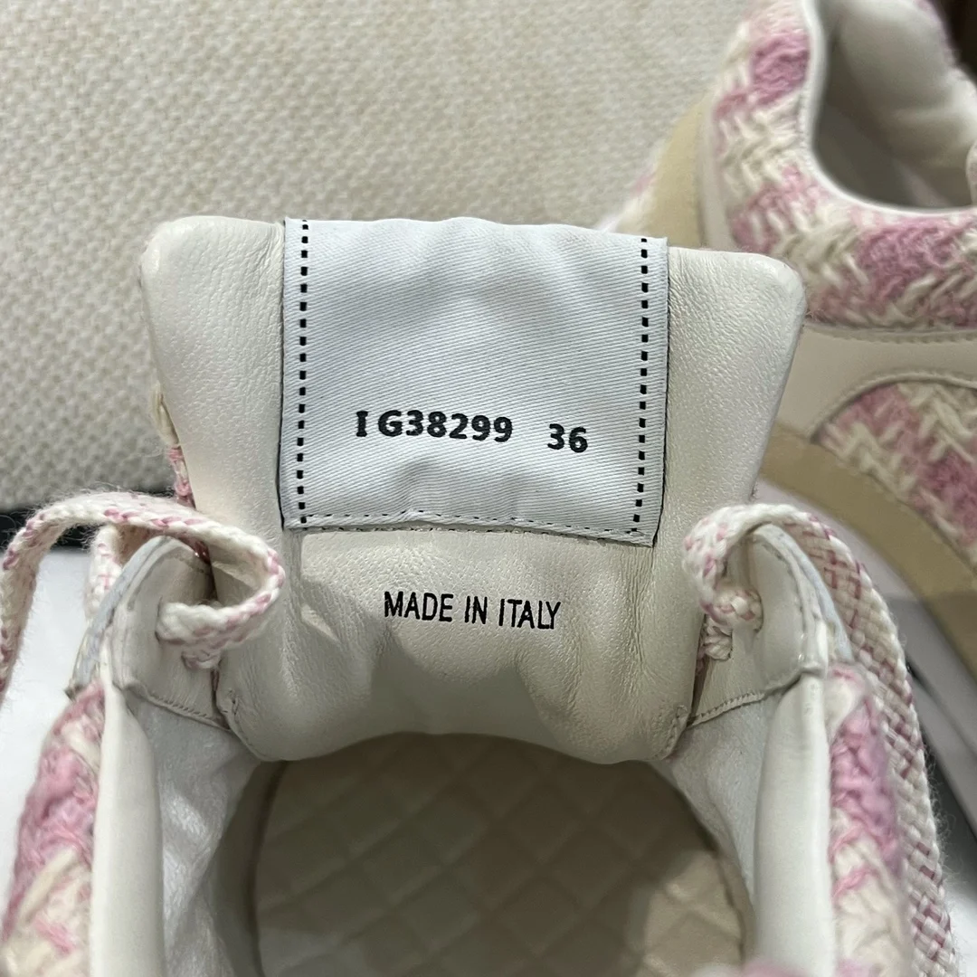 샤넬 cc로고 트위트 스니커즈 핑크