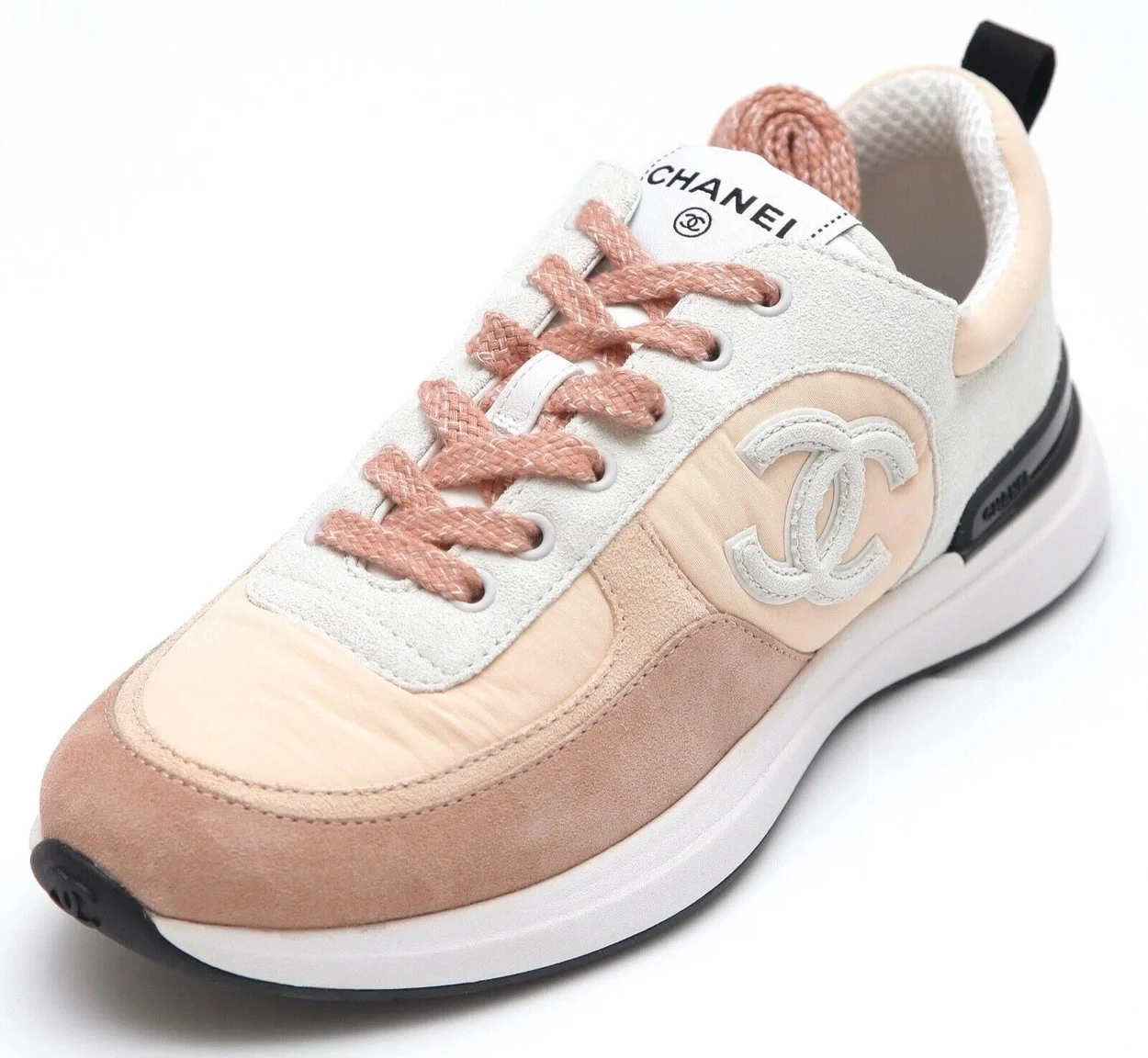 샤넬 스니커즈 트레이너 플랫 핑크