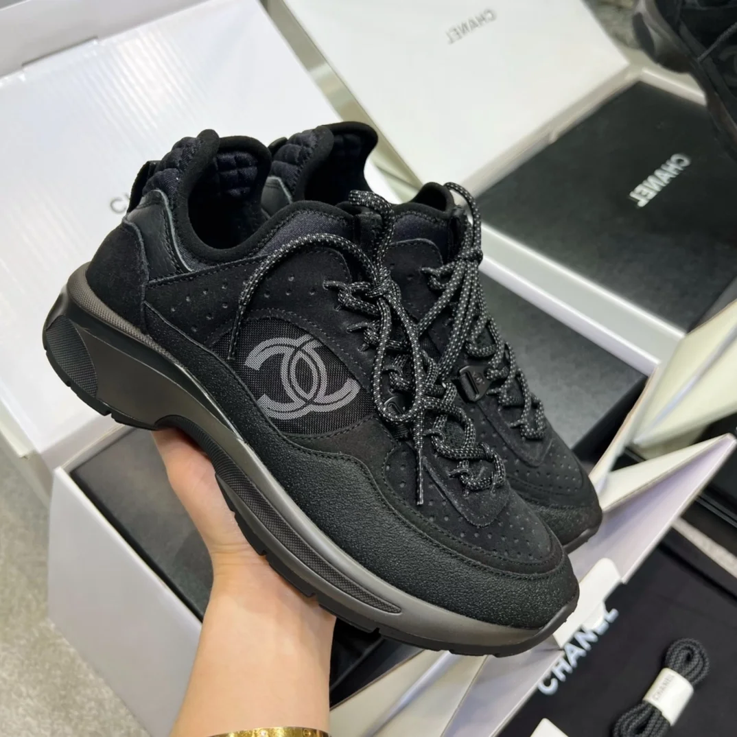 샤넬 cc로고 스피트 트레이너 스니커즈