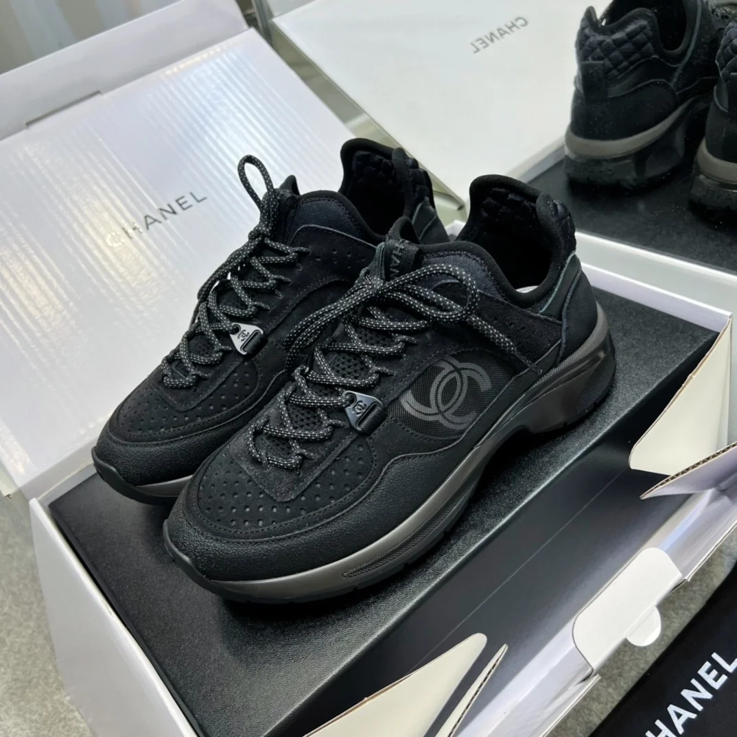 샤넬 cc로고 스피트 트레이너 스니커즈