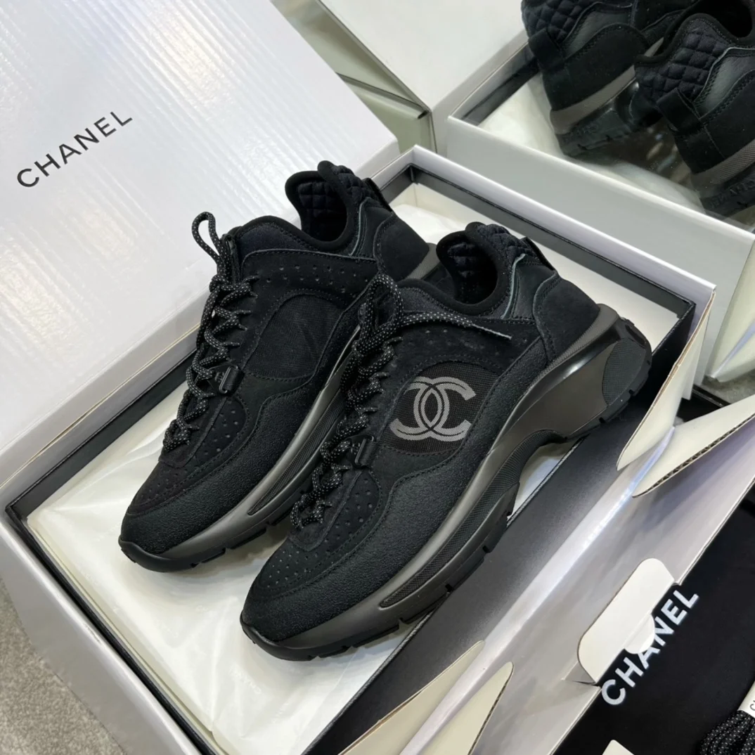 샤넬 cc로고 스피트 트레이너 스니커즈