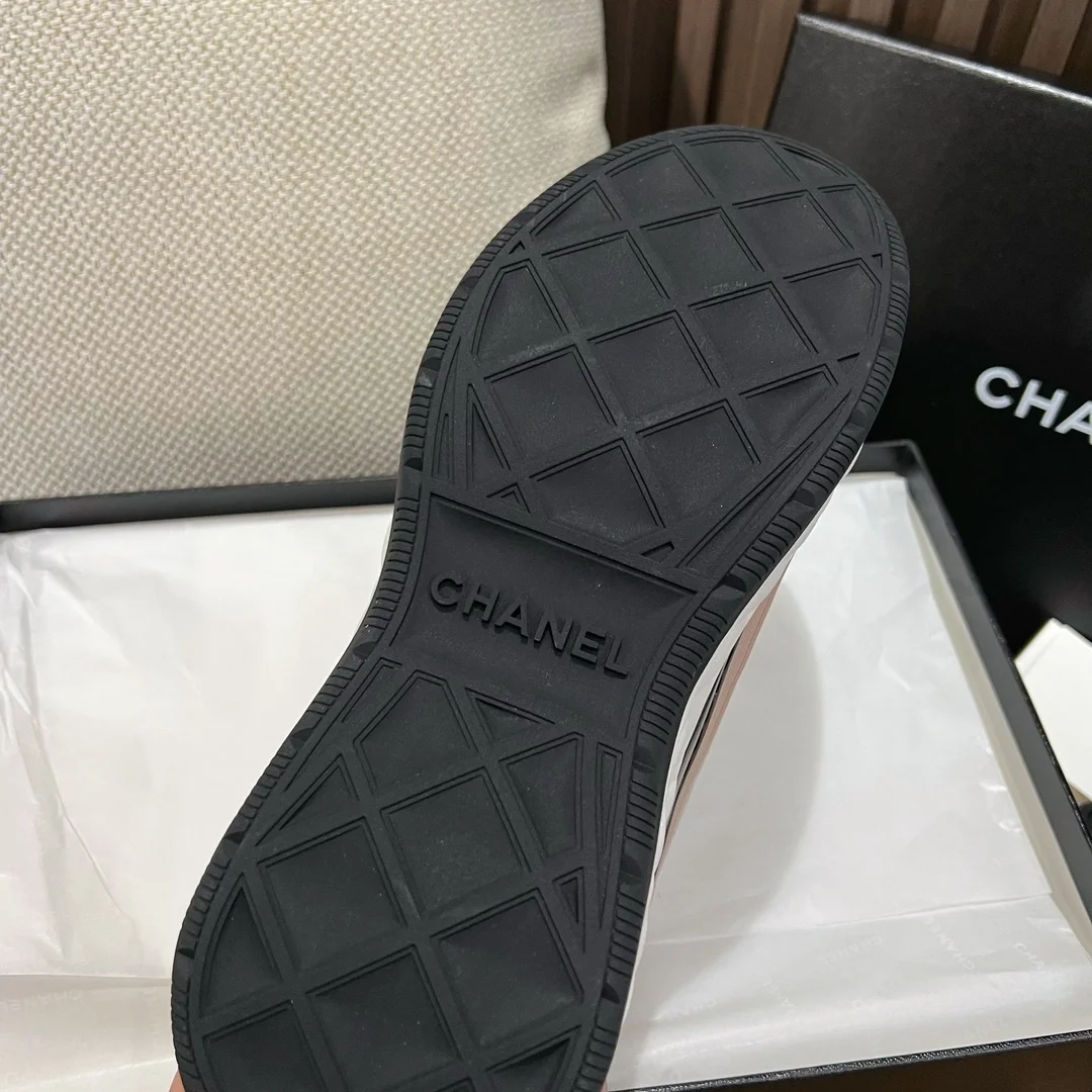 샤넬 믹스드 파이버 스니커즈 핑크