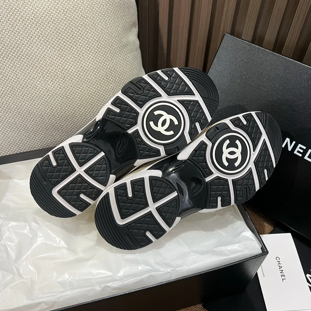 샤넬 스니커즈 코튼 트위드 라이트 블루