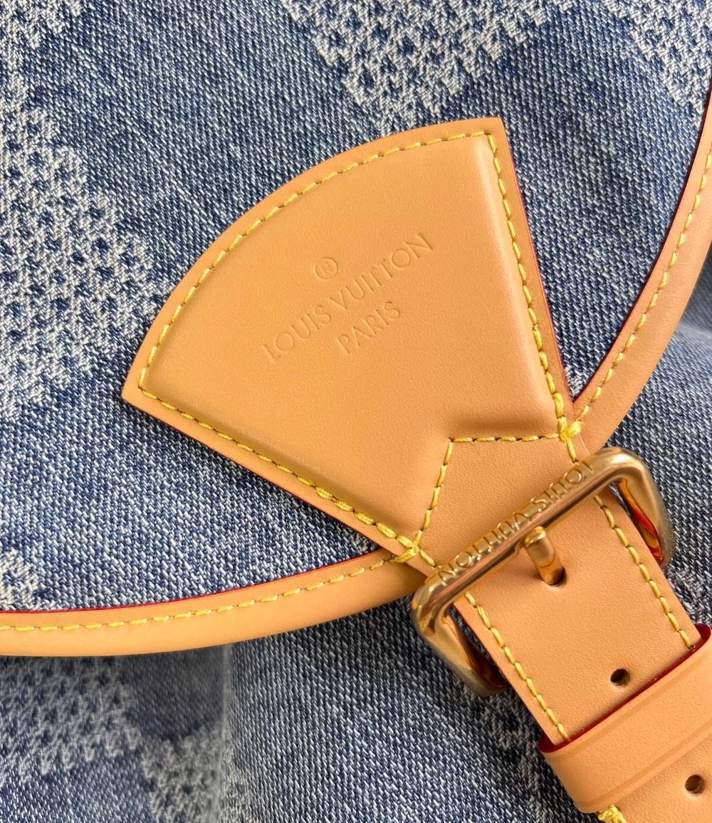 루이비통 몽수리 백팩 다미에 데님 블루 N40708