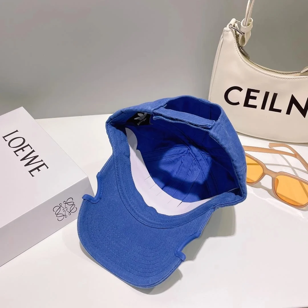 발렌시아가 x 아디다스 블루 빈티지 베이스볼 캡