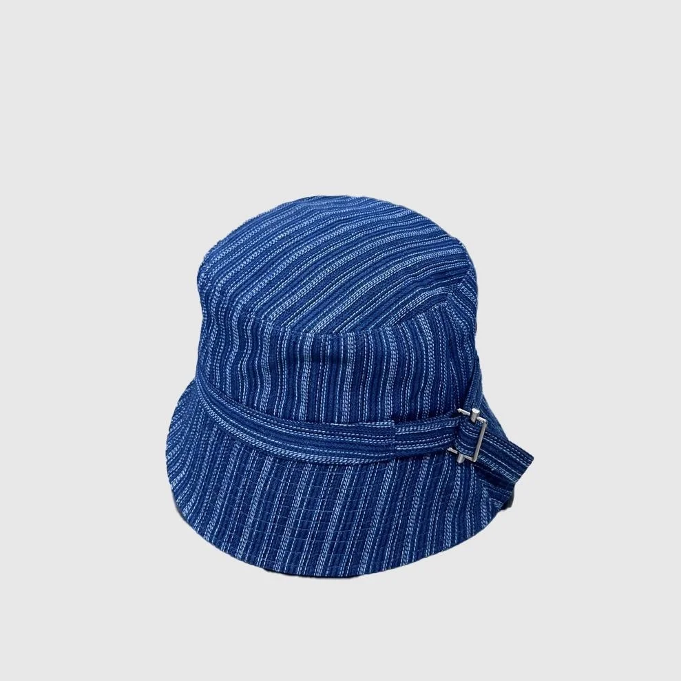 미우미우 스트라이프 데님 네이비 버킷 햇