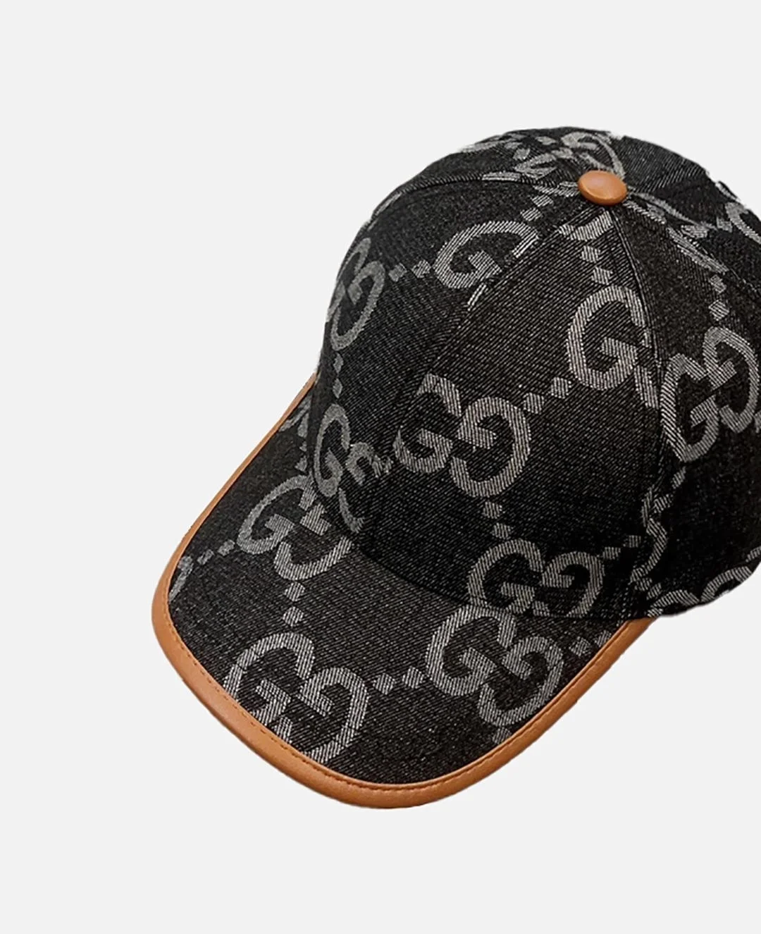 구찌 데님 코튼 블랙 베이스볼 캡