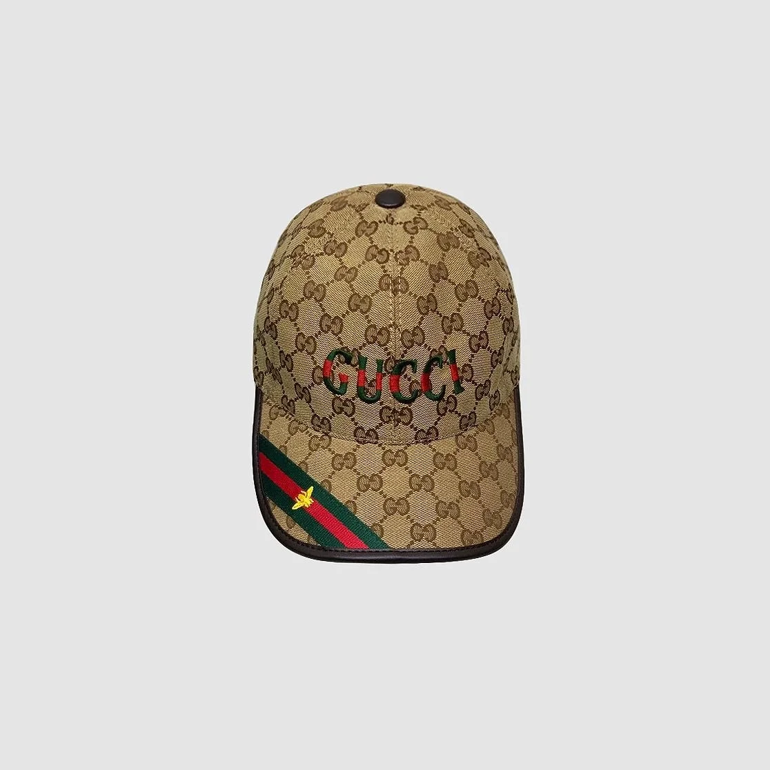 구찌 비 웨빙 베이지 베이스볼 캡