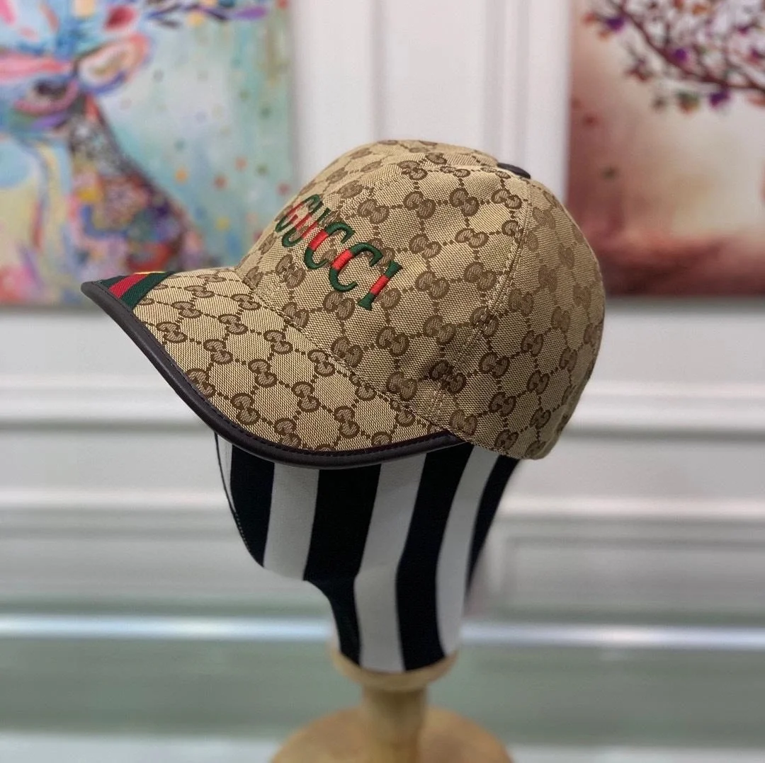 구찌 비 웨빙 베이지 베이스볼 캡