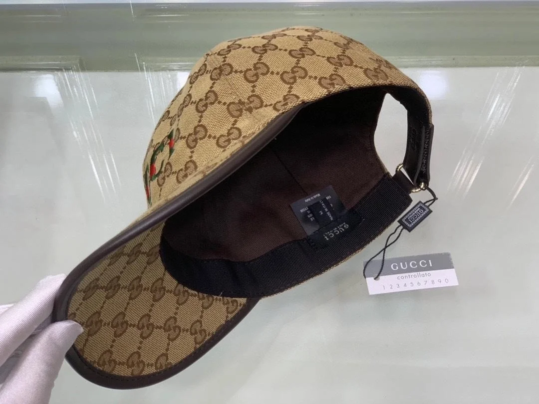 구찌 비 웨빙 베이지 베이스볼 캡