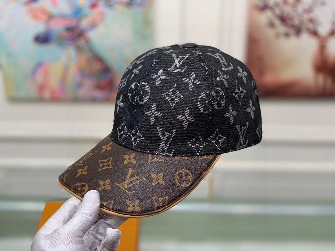 루이비통 모노그램 자카드 레더 블랙 베이스볼 캡
