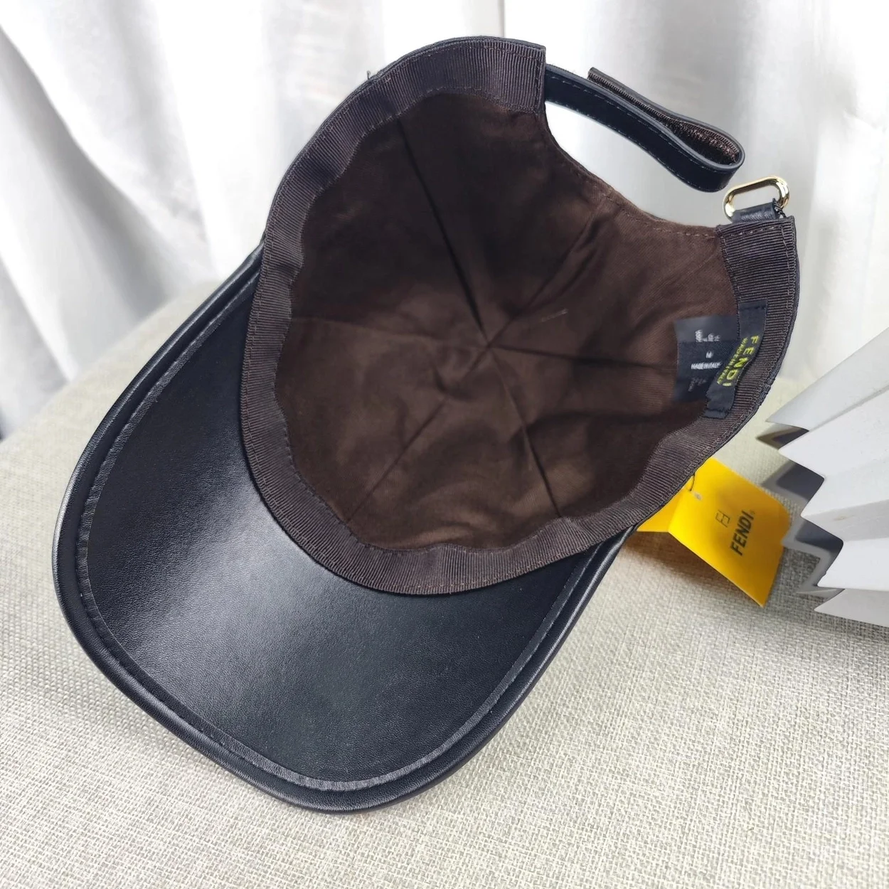 펜디 FF 자카드 블랙 패브릭 베이스볼 캡