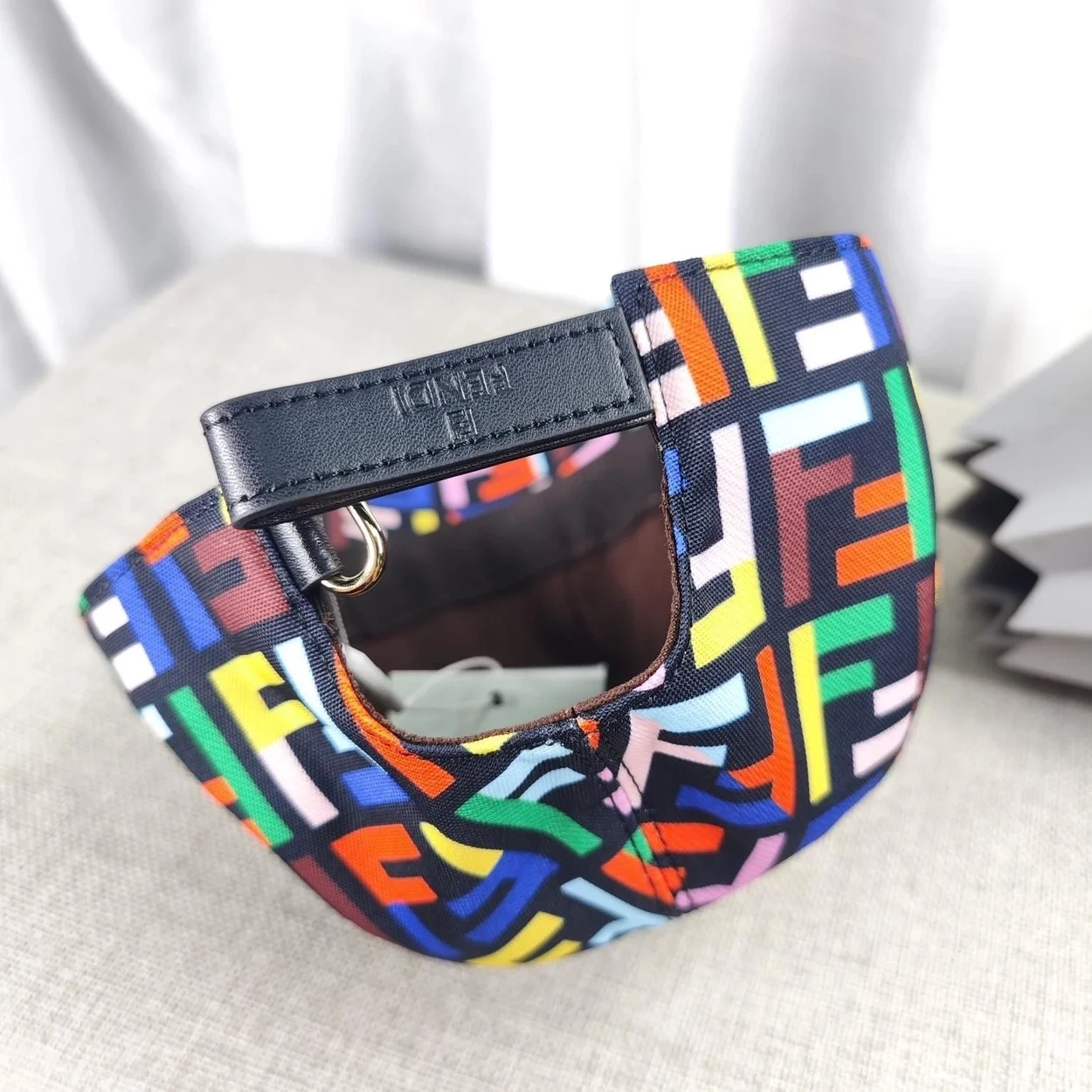 펜디 멀티 컬러 패브릭 베이스볼 캡