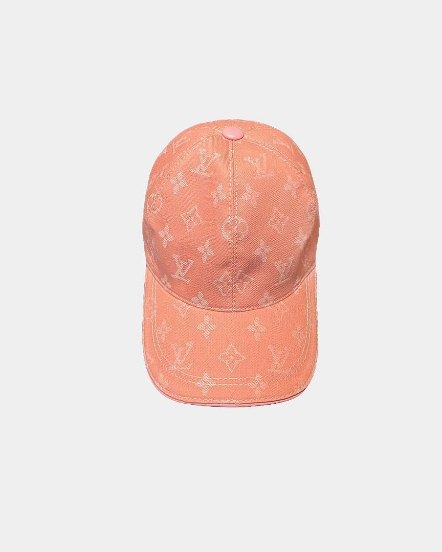 루이비통 풀 자카드 핑크 베이스볼 캡